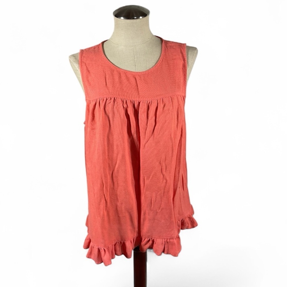 Staccato Coral Sleeveless Blouse Size Large